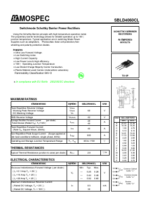 SBLD4060CL Datasheet PDF Mospec Semiconductor