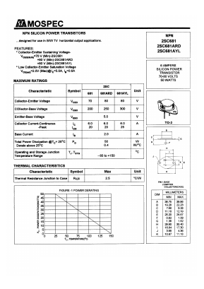 C681 Datasheet PDF Mospec Semiconductor