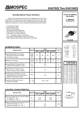 S16C100CE Datasheet PDF Mospec Semiconductor