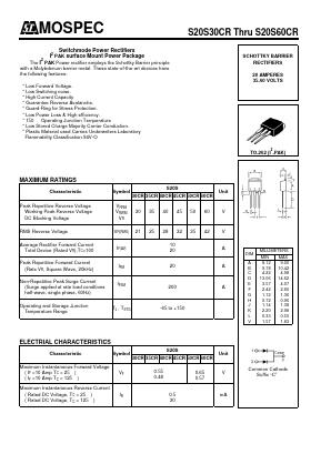 S20S45CR Datasheet PDF Mospec Semiconductor