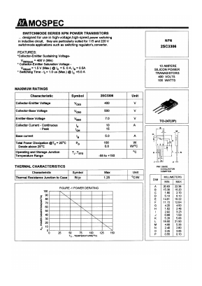 C3306 Datasheet PDF Mospec Semiconductor