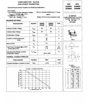 2N5884 Datasheet PDF Mospec Semiconductor