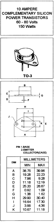 2N5877 Datasheet PDF Mospec Semiconductor