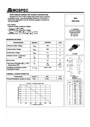 2SC2335L Datasheet PDF Mospec Semiconductor
