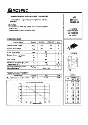 C3519 Datasheet PDF Mospec Semiconductor