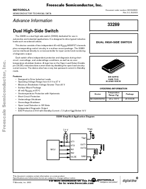 MC33289 Datasheet PDF Motorola => Freescale
