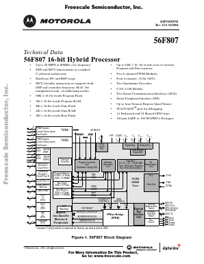 DSP56F807PB Datasheet PDF Motorola => Freescale