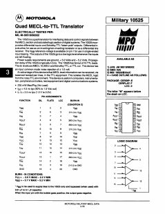 10525/BXAJC Datasheet PDF Motorola => Freescale