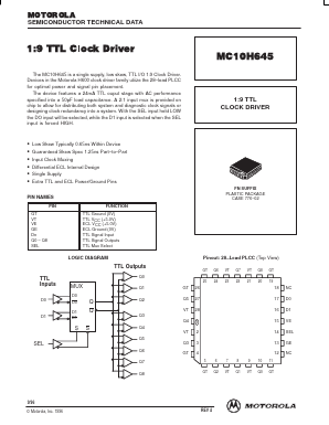 MC100H645FN Datasheet PDF Motorola => Freescale