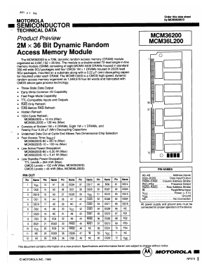 MCM36L200SG10 Datasheet PDF Motorola => Freescale