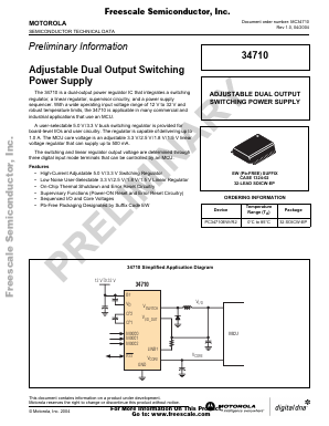 PC34710EW Datasheet PDF Motorola => Freescale