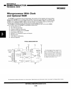 MC6802P Datasheet PDF Motorola => Freescale