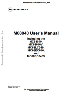 MC68EC040 Datasheet PDF Motorola => Freescale