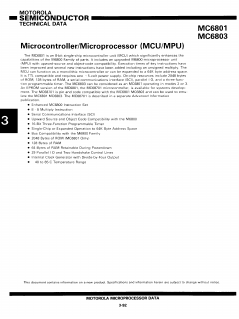 MC6803 Datasheet PDF Motorola => Freescale