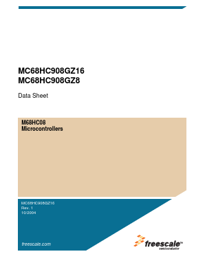 MC908GZ8MFJ Datasheet PDF Motorola => Freescale