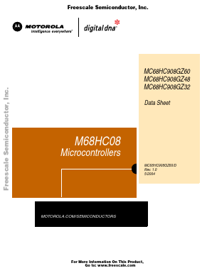 MC68HC908GZ32 Datasheet PDF Motorola => Freescale
