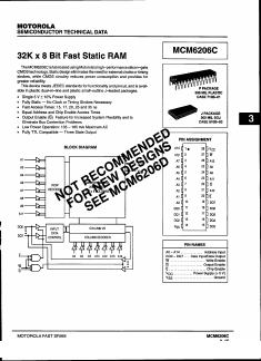 MCM6206CJ35 Datasheet PDF Motorola => Freescale