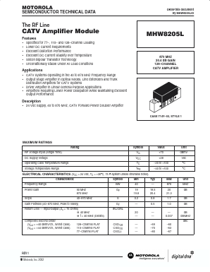 MHW8205L Datasheet PDF Motorola => Freescale