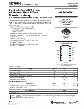 MRF9002RS Datasheet PDF Motorola => Freescale