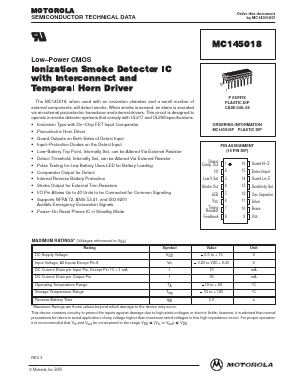 MC145018 Datasheet PDF Motorola => Freescale