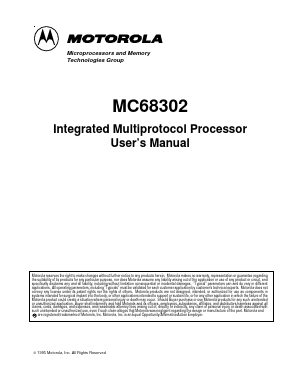 MC68302CFC20 Datasheet PDF Motorola => Freescale