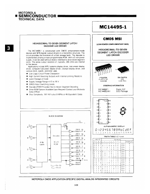 MC14495DW1 Datasheet PDF Motorola => Freescale
