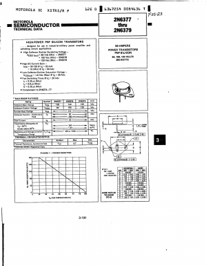 2N6377 Datasheet PDF Motorola => Freescale