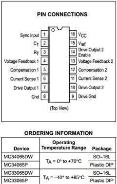 MC33065 Datasheet PDF Motorola => Freescale