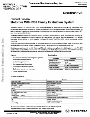 M68HC05EVS Datasheet PDF Motorola => Freescale