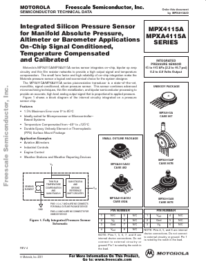 MPX4115A Datasheet PDF Motorola => Freescale