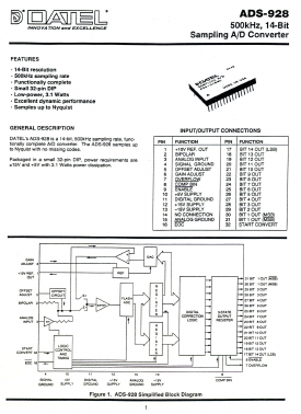 ADS-928MM Datasheet PDF Murata Power Solutions
