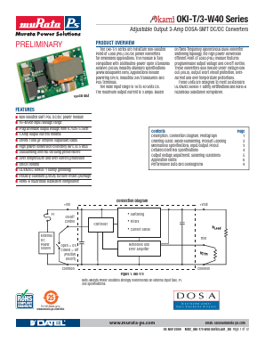 OKI-T/3-W40N-C Datasheet PDF Murata Power Solutions