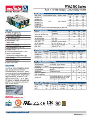 MVAC400-48AFD Datasheet PDF Murata Power Solutions