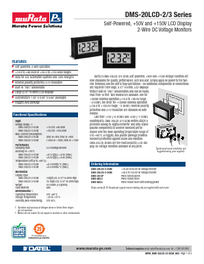 DMS-20LCD-2/3 Datasheet PDF Murata Power Solutions