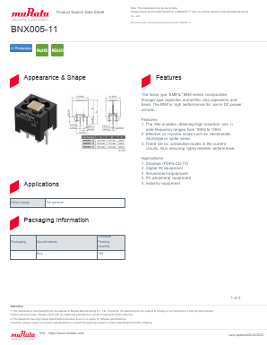 BNX005-11 Datasheet PDF Murata Manufacturing
