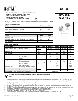 RF1199 Datasheet PDF Murata Manufacturing