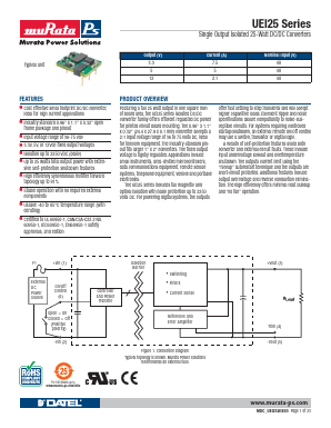 UEI25-120-D48N-C Datasheet PDF Murata Manufacturing
