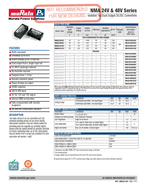 NMA2405SC Datasheet PDF Murata Manufacturing