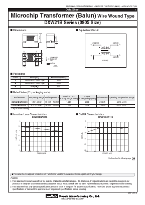 DXW21BN7511SL Datasheet PDF Murata Manufacturing