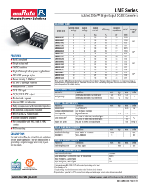 LME0515DC Datasheet PDF Murata Manufacturing