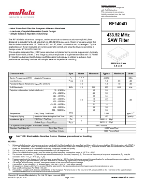 RF1404D Datasheet PDF Murata Manufacturing