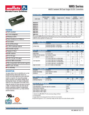 NMS0505C Datasheet PDF Murata Manufacturing