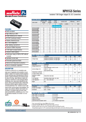 NPH15S Datasheet PDF Murata Manufacturing
