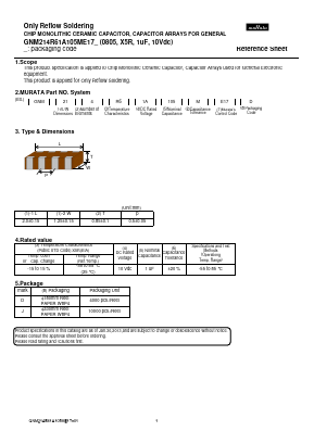 GNM214R61A105ME17 Datasheet PDF Murata Manufacturing