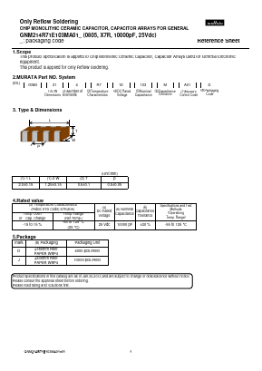 GNM214R71E103MA01 Datasheet PDF Murata Manufacturing