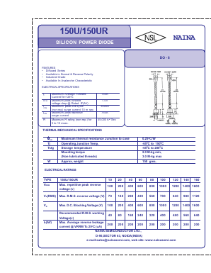 150U40 Datasheet PDF Naina Semiconductor ltd.
