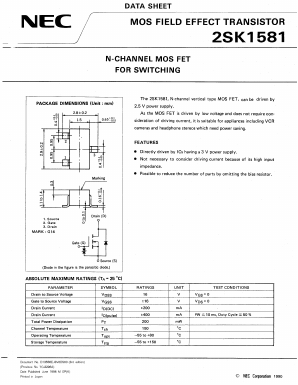 2SK1581 Datasheet PDF NEC => Renesas Technology