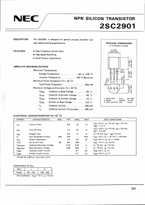 C2901 Datasheet PDF NEC => Renesas Technology
