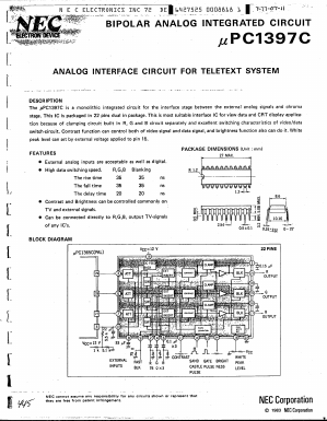 UPC1397C Datasheet PDF NEC => Renesas Technology