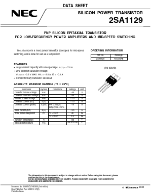 A1129M Datasheet PDF NEC => Renesas Technology